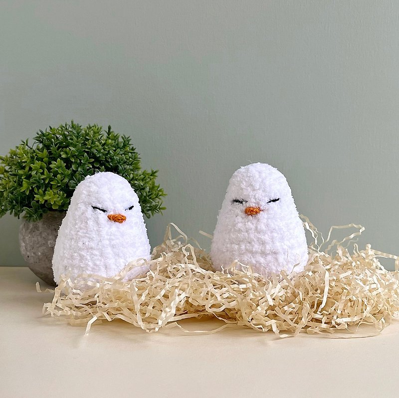Handmade birds gift for pair and lovers. Wedding decor - Other - Wool White