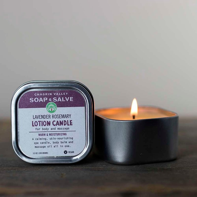 SPA Candle - LOVELY LAVENDER - Skincare & Massage Oils - Fresh Ingredients Purple