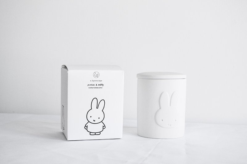 【Pinkoi x miffy】Miffy fruit tea scented candle 200g—genuinely authorized from the Netherlands - Candles & Candle Holders - Concentrate & Extracts White