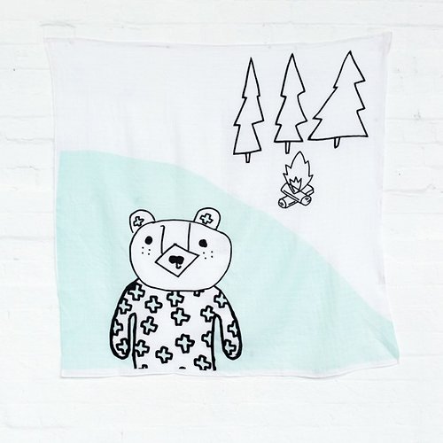 Kippins 有機棉包巾 – 比利小熊