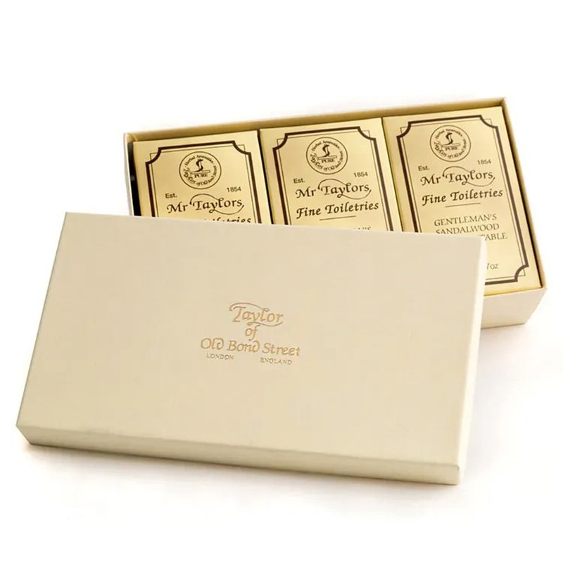 Taylor of Old Bond Street 經典檀香 香氛皂 香水沐浴皂 3入禮盒 - 肥皂/手工皂 - 其他材質 