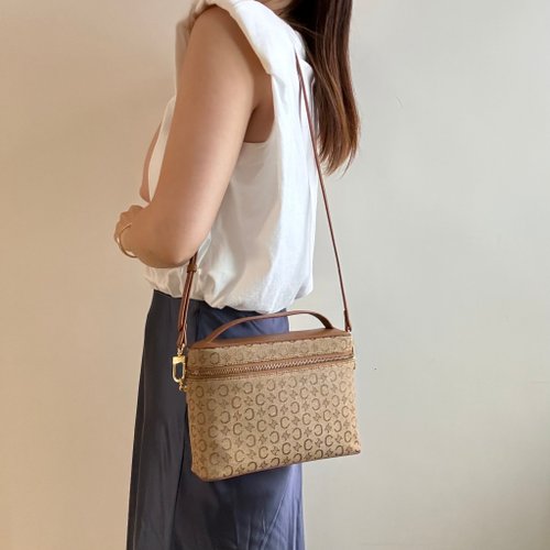 Autrefois Vintage Bags HK 中古稀有品 Celine C logo 化妝盒手提包