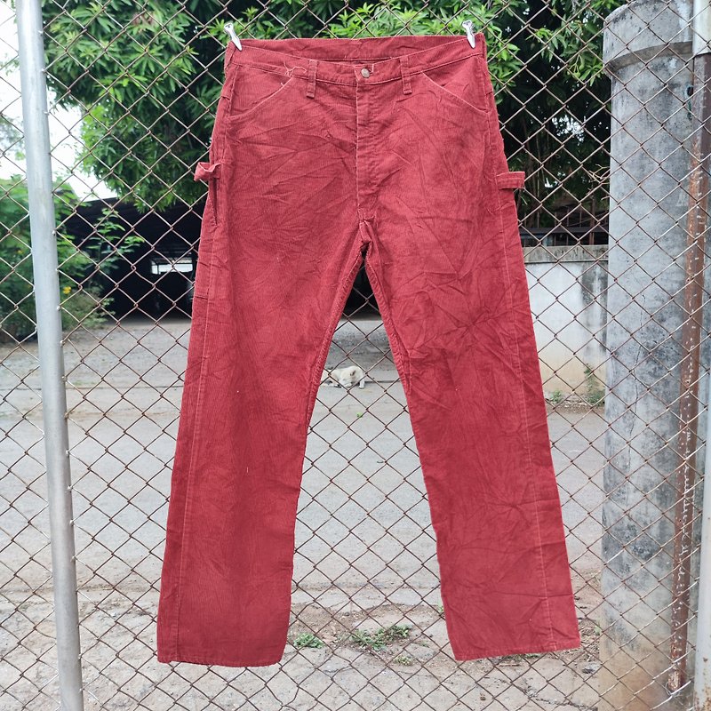 กางเกงช่างวินเทจ Deadstock Vintage 80s  Dee Cee Painter Carpenter Workwear Jeans - กางเกงขายาว - ผ้าฝ้าย/ผ้าลินิน สีแดง