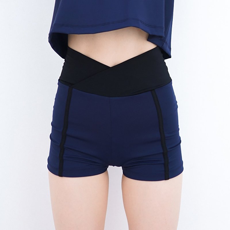 Essential biker v-short – navy / swimwear (Sold as separate) 077NAVY - Women's Swimwear - Nylon Blue