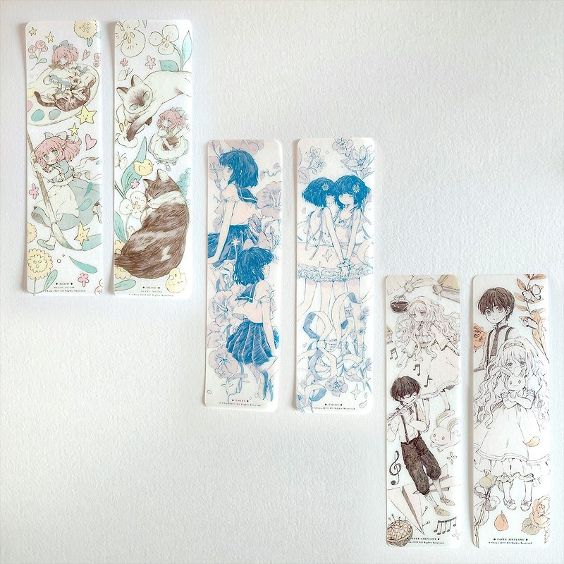Chiya translucent ice paper bookmarks come in three sets, two in each set - Bookmarks - Paper 
