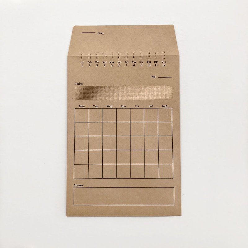 日本KNOOP WORKSクラフト紙の封筒（月12インチ） - 封筒・便箋 - 紙 ブラウン