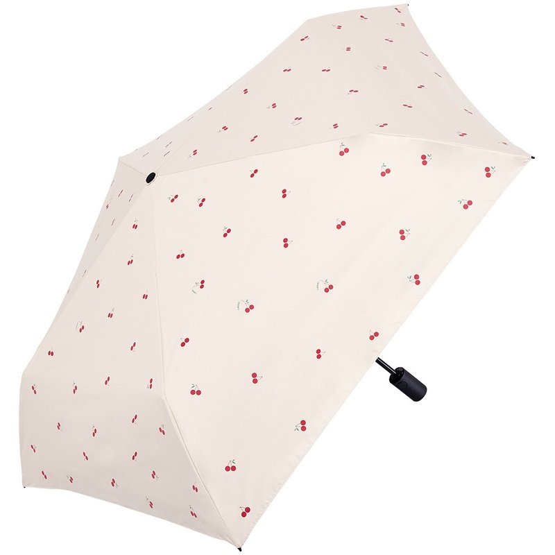 Airlight 山櫻桃 全遮光 220g 安全式 自動開收傘 防曬 黑膠 降溫 - 雨傘/雨衣 - 其他材質 粉紅色