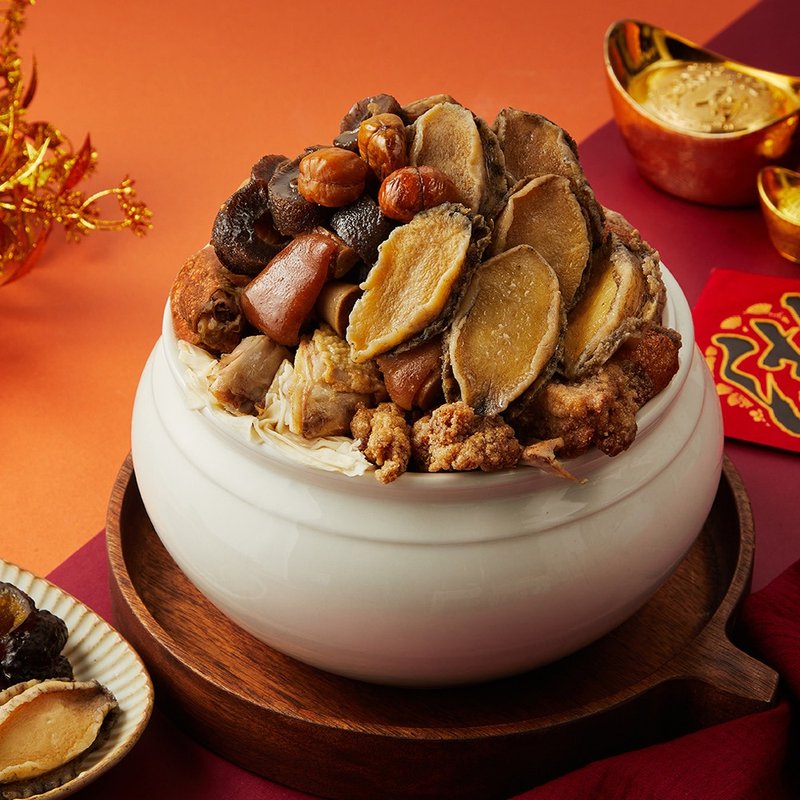 (預購)【胡同X錦霞樓】頂級鮑魚烏蔘佛跳牆-2300g - 其他 - 其他材質 紅色