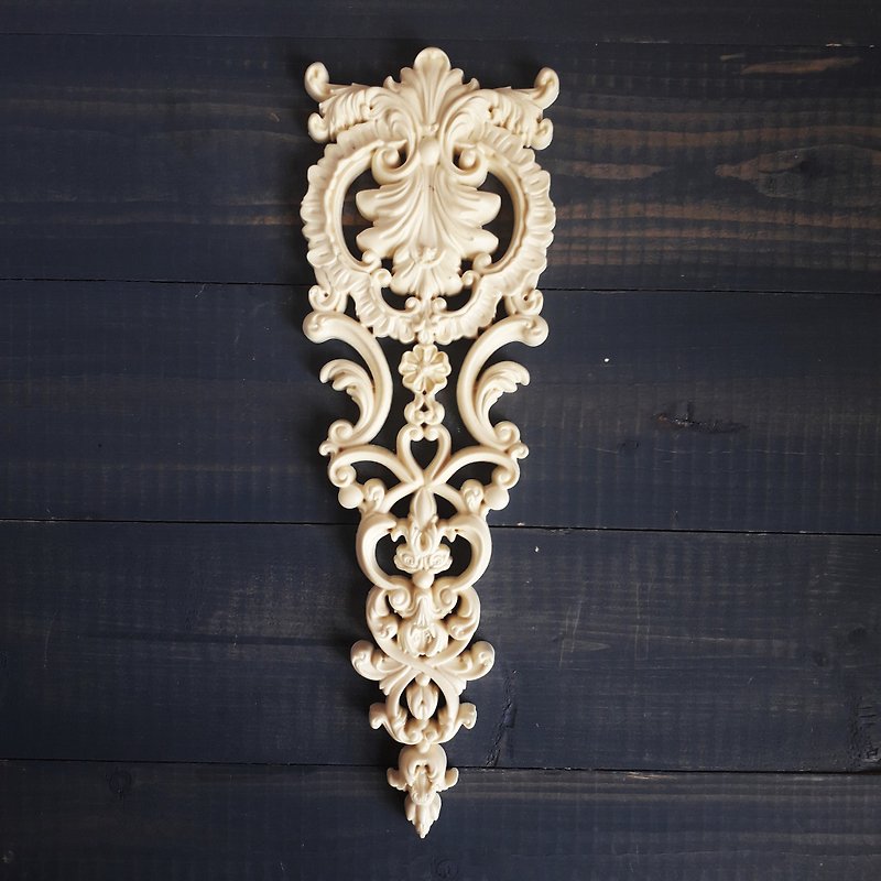 Furniture applique Ornate onlay trim supplies, Shabby chic Embellish 100*300mm - Other - Plastic 