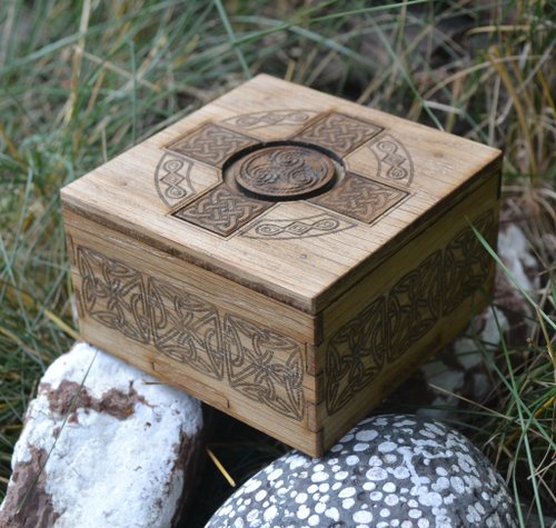 Secret lock wooden box Viking Heart. Viking Secret Storage f - Inspire  Uplift