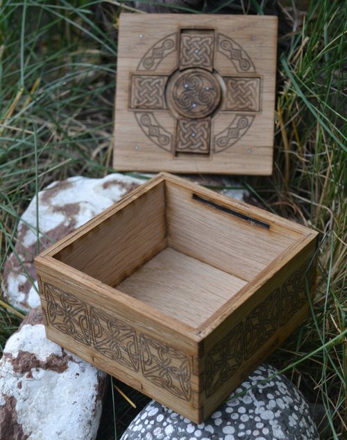 Secret lock wooden box Viking Heart. Viking Secret Storage f - Inspire  Uplift