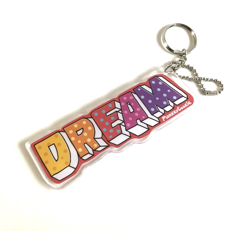 [Recommended 100 yuan exchange gift] little dreams, acrylic key ring, orange with simple packaging - ที่ห้อยกุญแจ - อะคริลิค สีส้ม