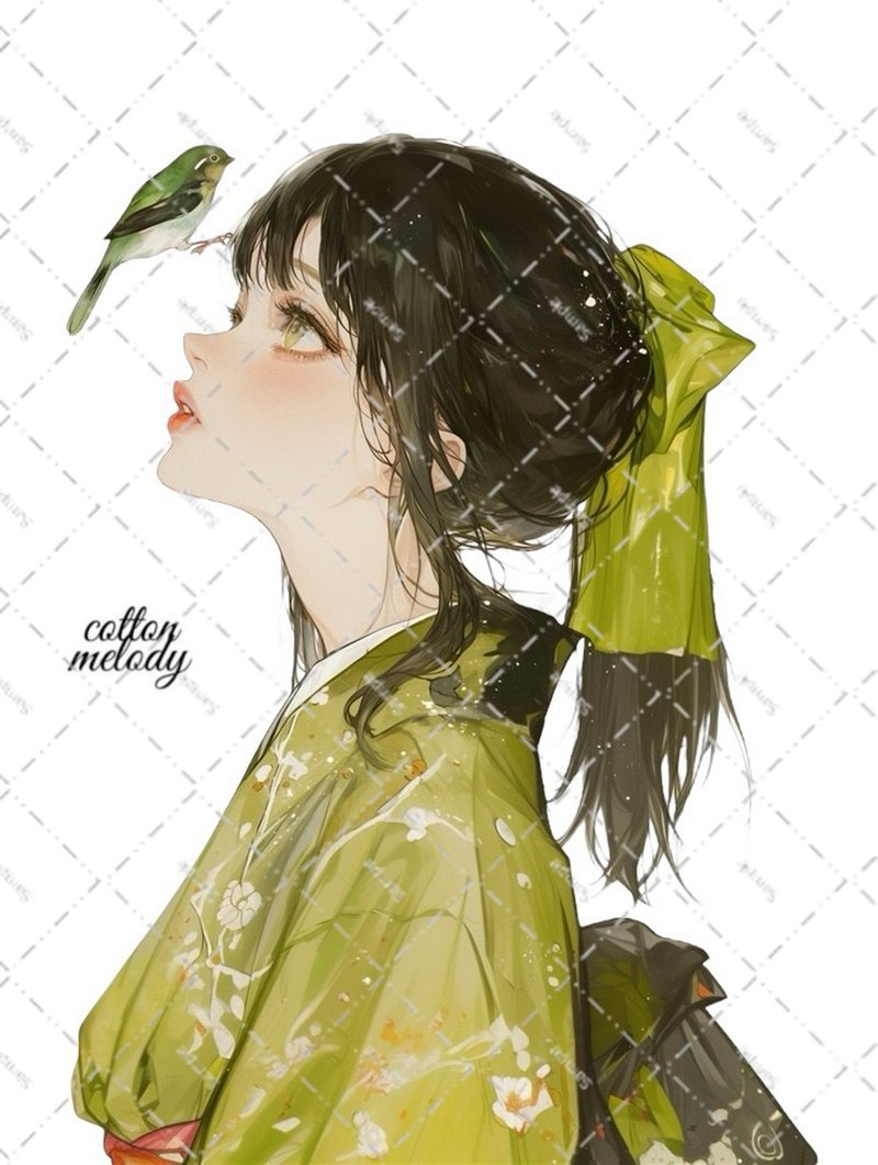 original sticker no.7184 人物ステッカー オリジナルステッカー 人物ステッカー 女の子ステッカー オリジナル人物ステッカー - 貼紙 - 紙 