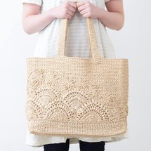 Plage Bag - Natural raffia hand crochet straw hand bag