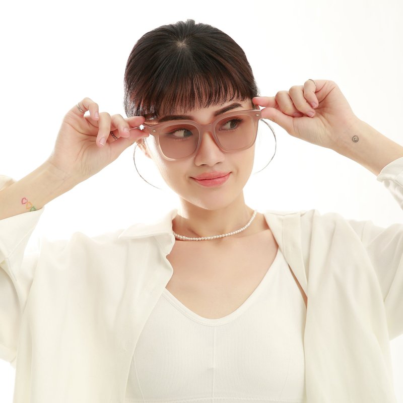 【ASLLY】可可牛奶果凍偏光墨鏡 S2045 - 太陽眼鏡/墨鏡 - 其他金屬 卡其色