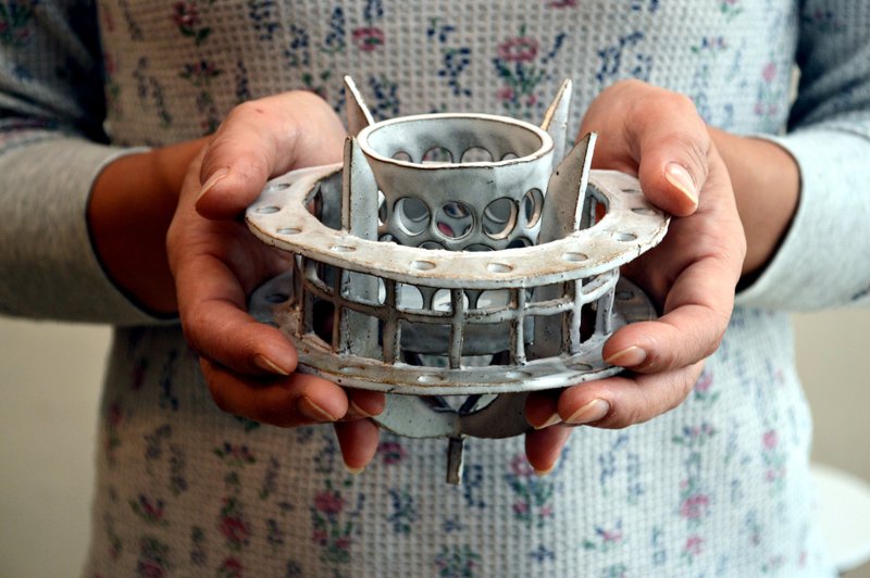 壁掛け式陶製燭台　幻燈ランタン#3 - 香氛蠟燭/燭台 - 陶 