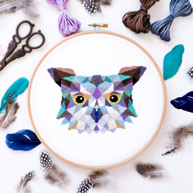 Owl Cross Stitch PDF Pattern 十字繡