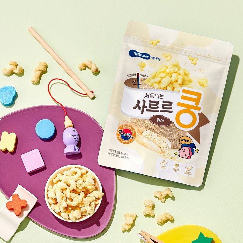 Korea【BEBECOOK】Baoshan infants and young children’s first rice puffs-original brown rice - อื่นๆ - วัสดุอื่นๆ 