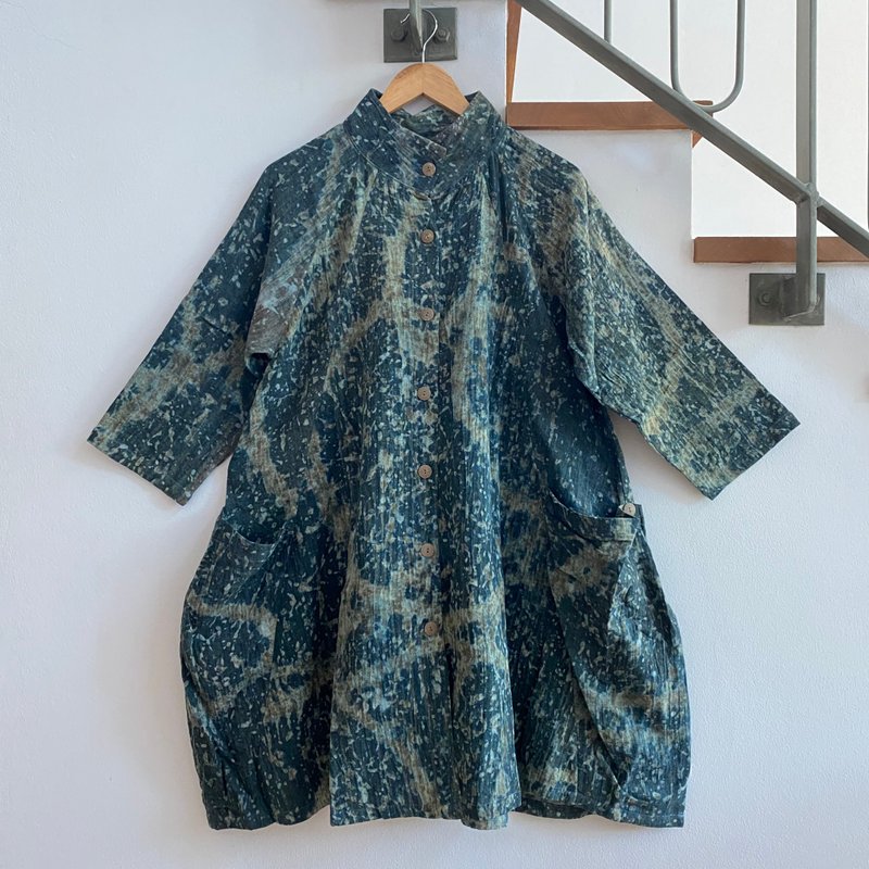 n a t u r e loose dress / natural dye / double soft cotton - 洋裝/連身裙 - 棉．麻 多色