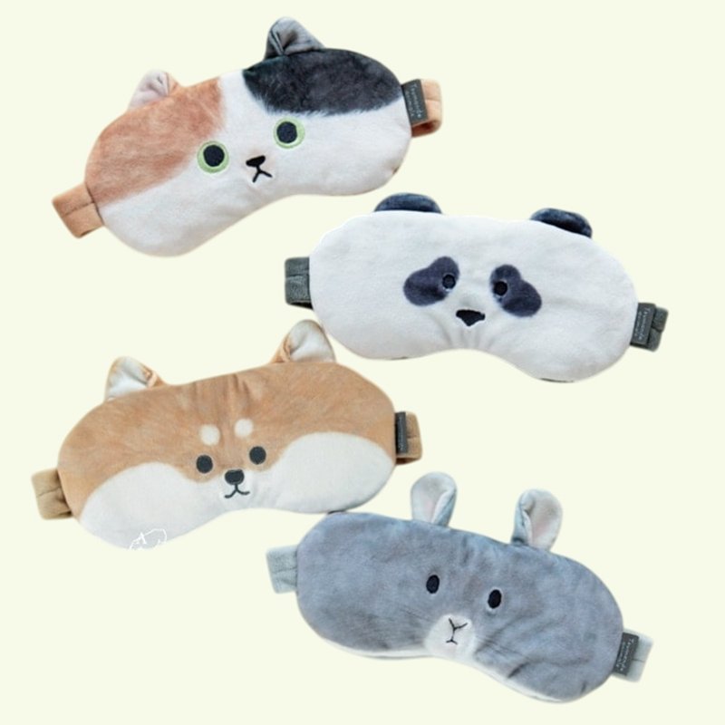 【軟萌動物】暖暖眼罩| 熱敷紓壓| 可愛動物| 療癒推薦 - 眼罩 - 聚酯纖維 多色