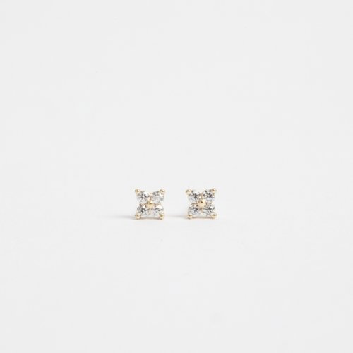 Isha Jewelry 純銀輕珠寶 星芒。K金耳環 頂規特選 5A 鋯石 10K金