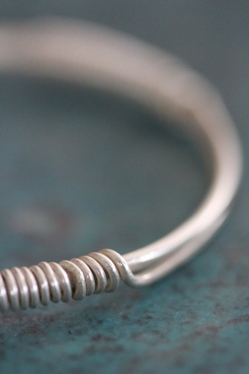 Thai Karen silver bangle (B0046) - Bracelets - Silver Silver