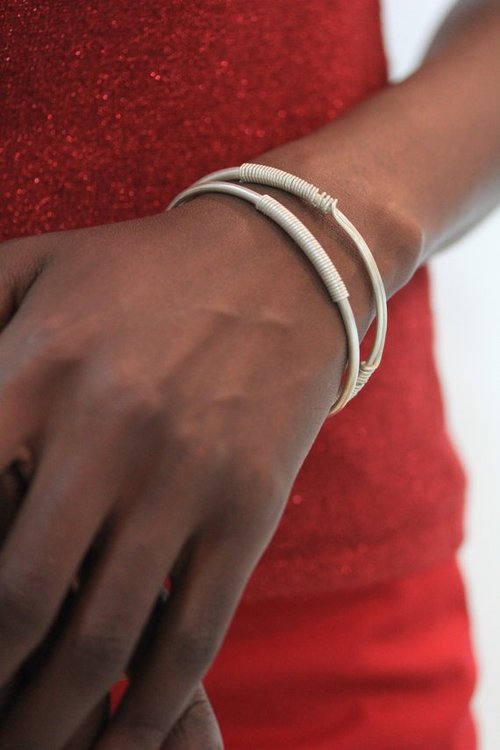 Thai Karen silver bangle (B0046) - Shop Stories of Silver