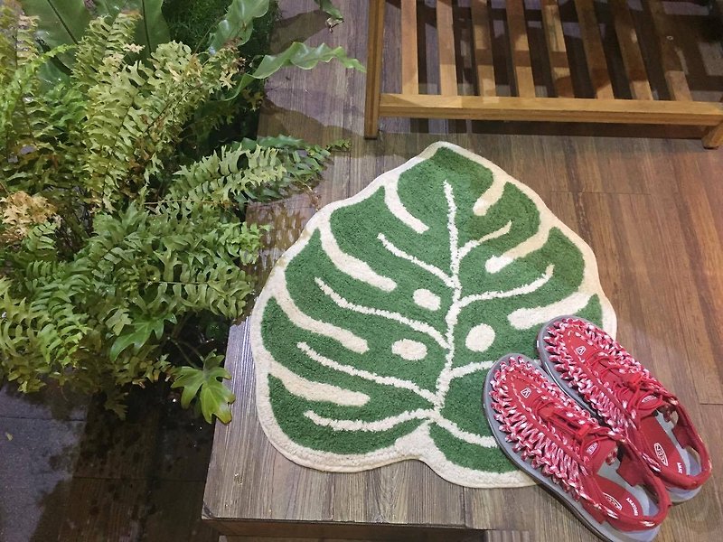 [Pre-order goods] Monstera leaf floor mat 62421262 Home furnishings, gifts and foliage plants - Rugs & Floor Mats - Cotton & Hemp Multicolor