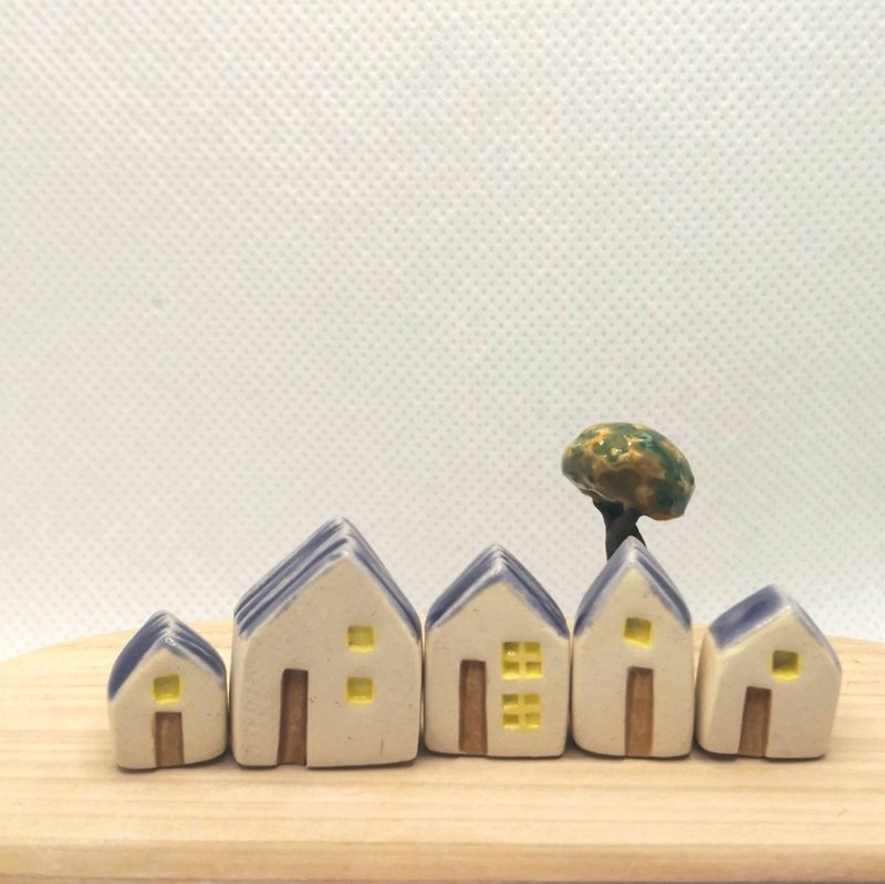 Mini village - ของวางตกแต่ง - ดินเผา สีม่วง