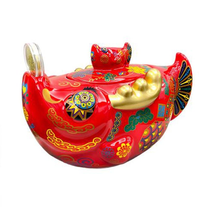 Master Hongyi Big Golden Arowana Art Gift Box - Items for Display - Other Materials Red