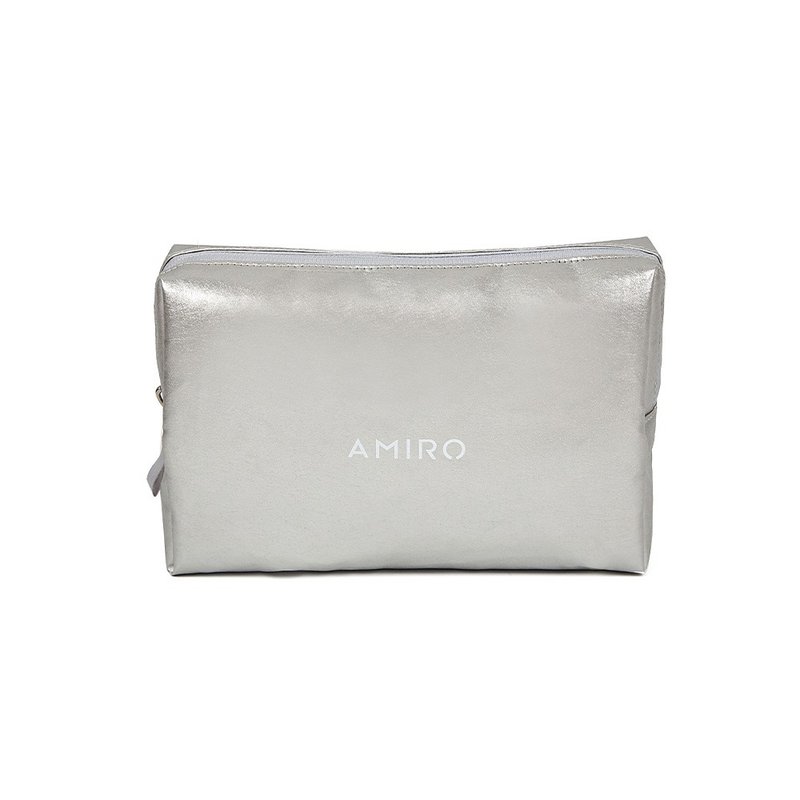 【AMIRO】Cosmetic Bag-Silver - กระเป๋าเครื่องสำอาง - หนังเทียม สีเงิน