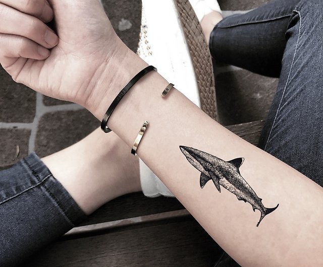 Shark Temporary Fake Tattoo Sticker (Set of 2) - OhMyTat - Shop OhMyTat  Temporary Tattoos - Pinkoi