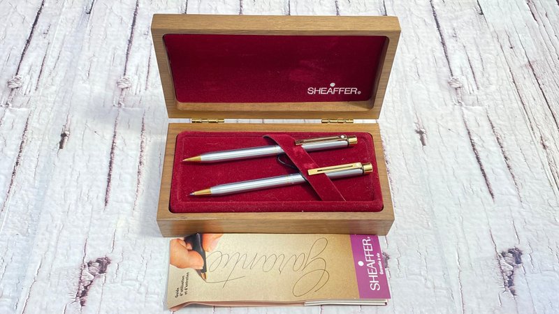 SHEAFFER 原子筆和自動鉛筆套裝 帶盒原件美國 - 原子筆/中性筆 - 其他材質 