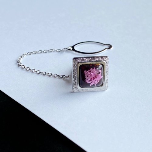 otashippo 箔ちらし【ルビー Ruby】七寶焼のタイタック ラペルピン 純銀箔ちらし七寶