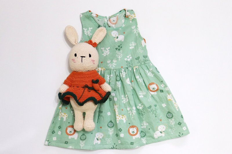 Amelia Carrot Rabbit Handmade Crochet Soothe Doll - ของเล่นเด็ก - ผ้าฝ้าย/ผ้าลินิน สีส้ม