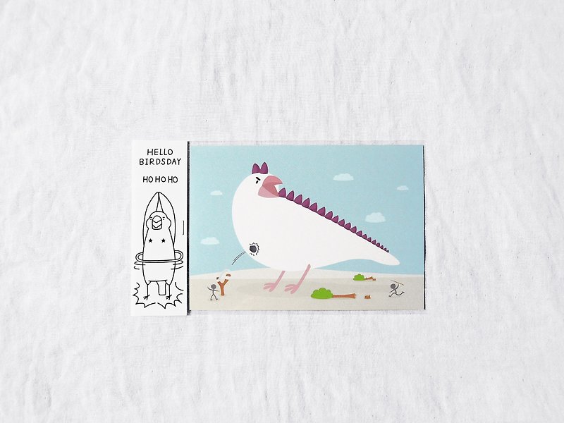 Ancient Era-Tyrannosaurus Manbird Postcard - การ์ด/โปสการ์ด - กระดาษ สีน้ำเงิน