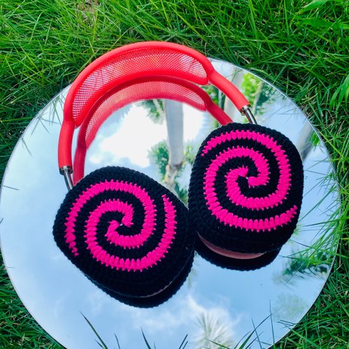 Pawpawcrochet 螺紋撞色 時尚原創設計AirPod Max 保護套 索尼 XM5 頭戴式耳機保