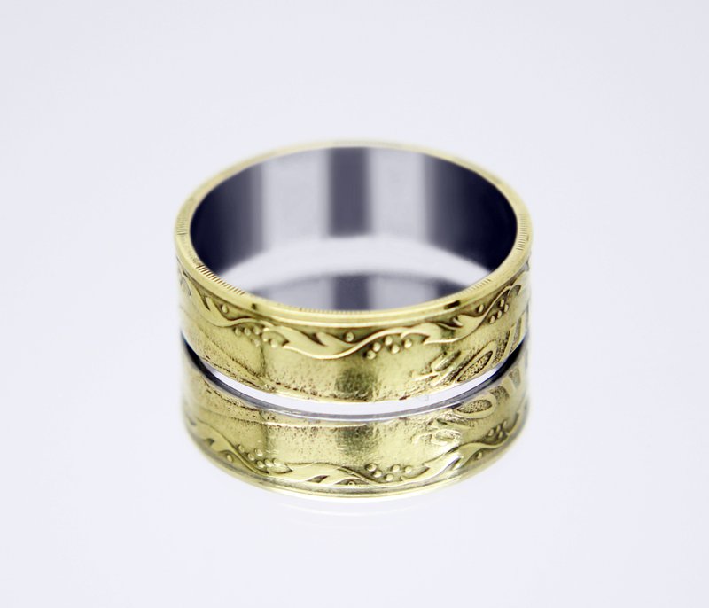 Ukraine Coin Ring 50 kopecks 2013-2018 Ukrainian Jewelry Ukrainian Necklace - 戒指 - 其他金屬 