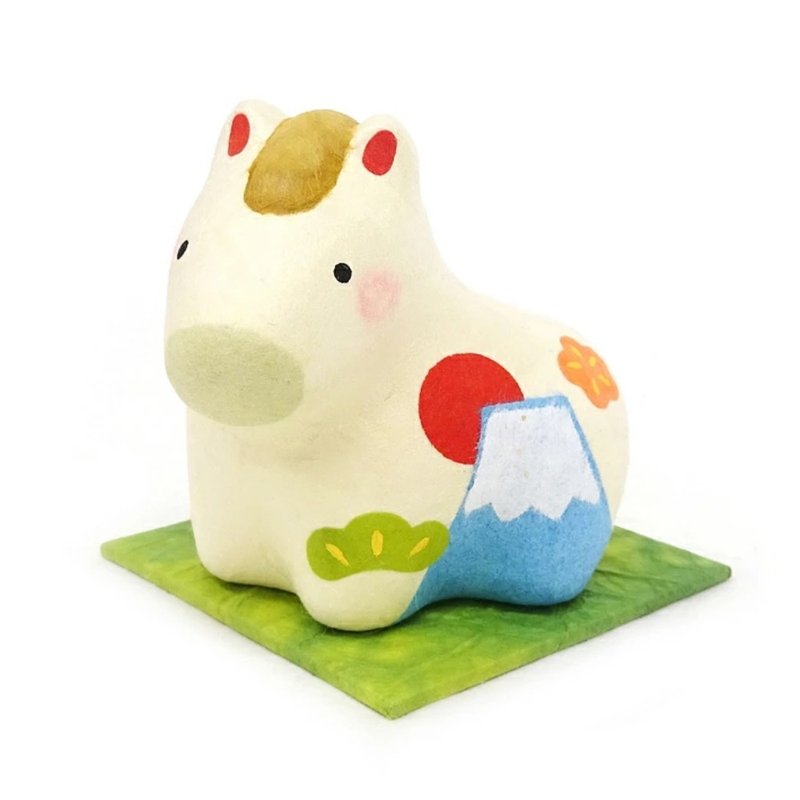 馬年和紙手作擺飾－富士山午 - 擺飾/家飾品 - 陶 