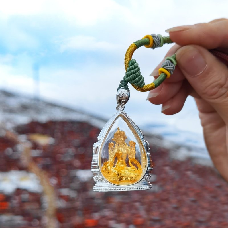 Three Small Buddha Statue Pendant(Sakyamuni Buddha,Guru Rinpoche,Tara) - Necklaces - Precious Metals Gold