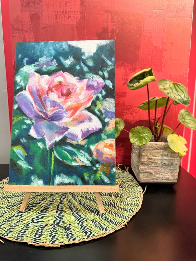 Hand drawn painting of blooming roses - Posters - Eco-Friendly Materials 