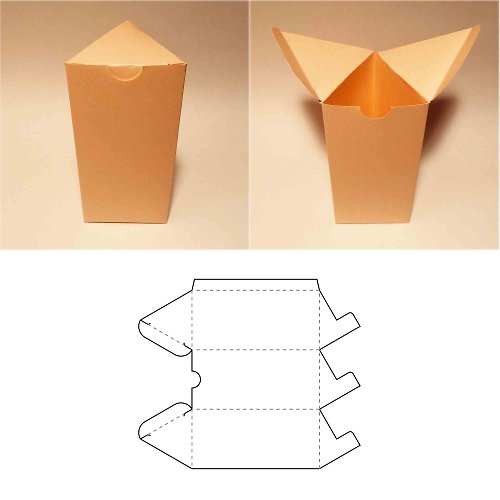 JustGreatPrintables Triangle box template, triangle gift box, triangular box, tall box, Cricut, PDF