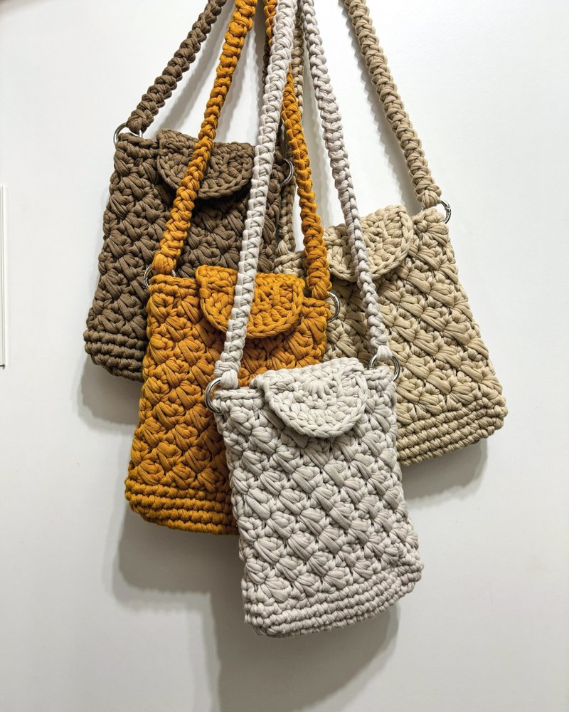 simple square bag, crochet bag, knit bag, pattern corchet, tote bAg, beach bag - กระเป๋าแมสเซนเจอร์ - ผ้าฝ้าย/ผ้าลินิน หลากหลายสี