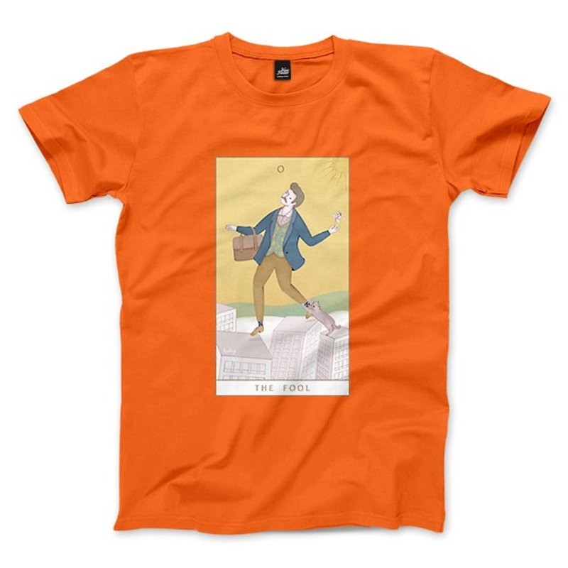 O | The Fool - Fluorescent Orange - Unisex T-Shirt - Men's T-Shirts & Tops - Cotton & Hemp 