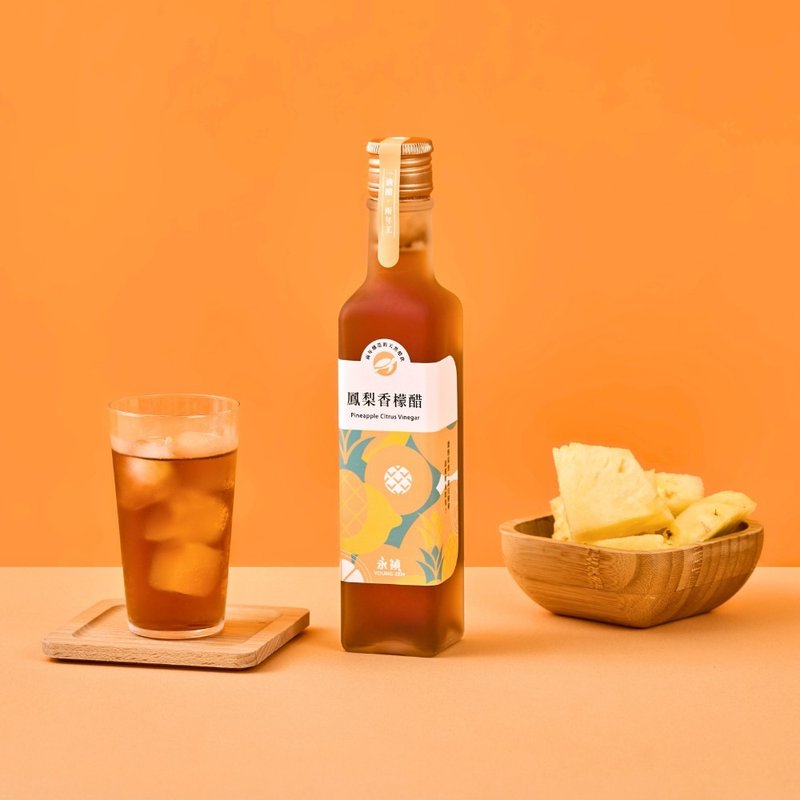 【永禎】鳳梨香檬醋250ml l 獨家風味果醋 健康果醋 2年天然釀造 - 醋/水果醋 - 濃縮/萃取物 橘色