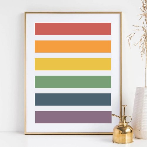 夏日神殿 LGBT+ art, rainbow, gay, love, wall art, jpg file, gay friend gift, poster