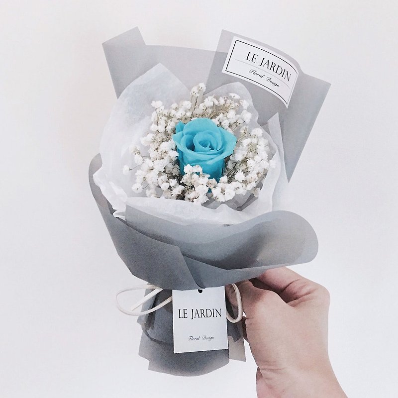 "Le Jardin" mermaid's tears Tiffany blue stars immortalized sun dried roses bouquet / Valentine's Day birthday gift - Plants - Plants & Flowers 