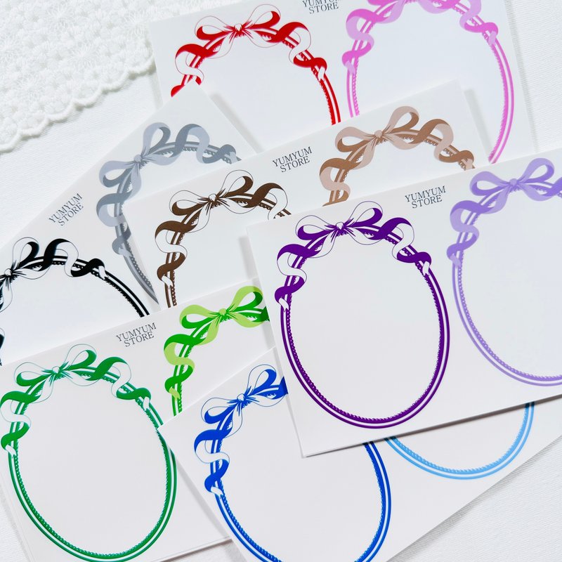 Ribbon decoration frame Paper Stickers - 貼紙 - 其他材質 