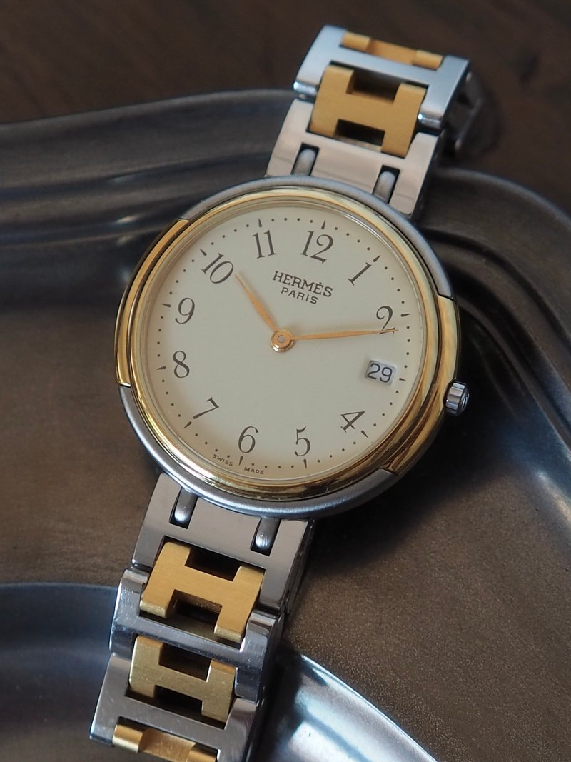 HERMÈS Windsor Watch エルメス ウィンザー ウォッチ 腕時計 シルバー ゴールド ヴィンテージ - 女錶 - 不鏽鋼 金色