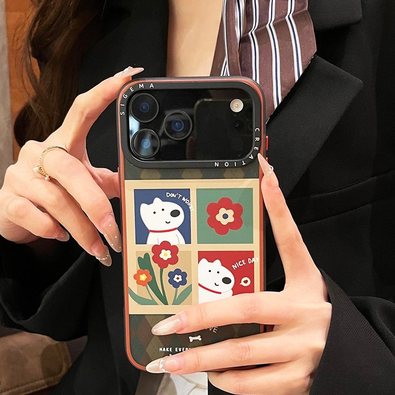 【隱藏式磁吸】Puppy Here鋁合金按鍵全磨砂防摔防刮iPhone17p/pm - 手機殼/手機套 - 塑膠 多色
